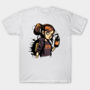 Girl with Spraycan T-Shirt